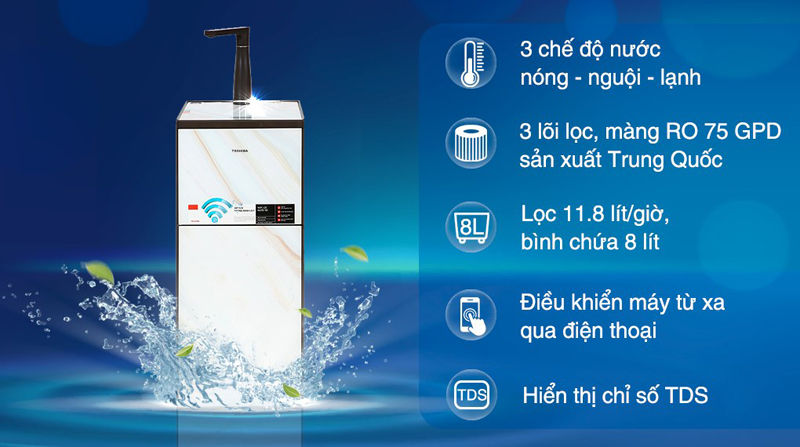 Máy lọc nước nóng lạnh Toshiba TWP-W1905SV(MB)  - Hàng chính hãng