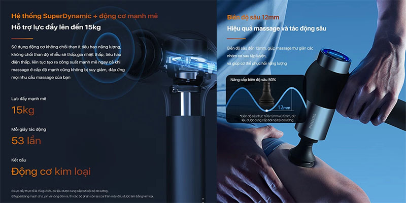Máy massage cầm tay Philips PPM5201G - Hàng chính hãng