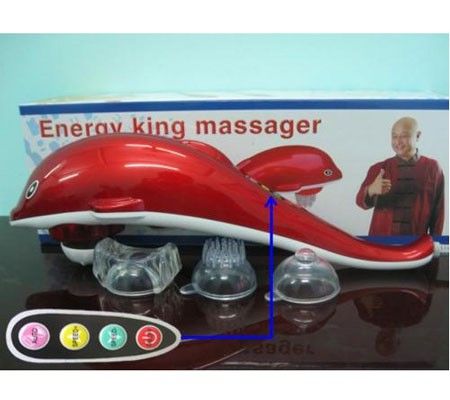 Máy masage cầm tay cá heo 3 đầu Silicon HPL - Hàng chính hãng