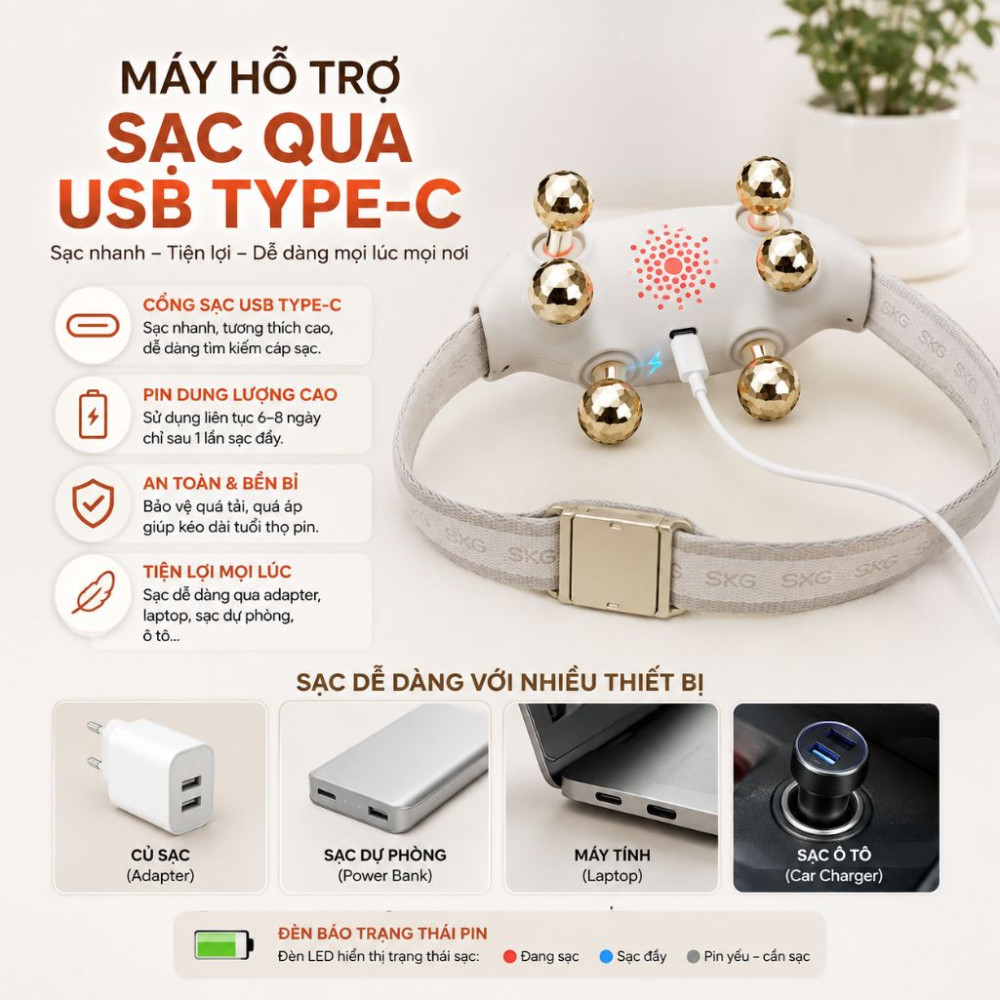 Máy massage cổ vai gáy SKG H7 Ultra E - Hàng chính hãng