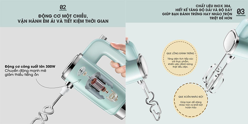 Máy nhồi bột đánh trứng để bàn Bear DDQ-B03V1 - Hàng chính hãng