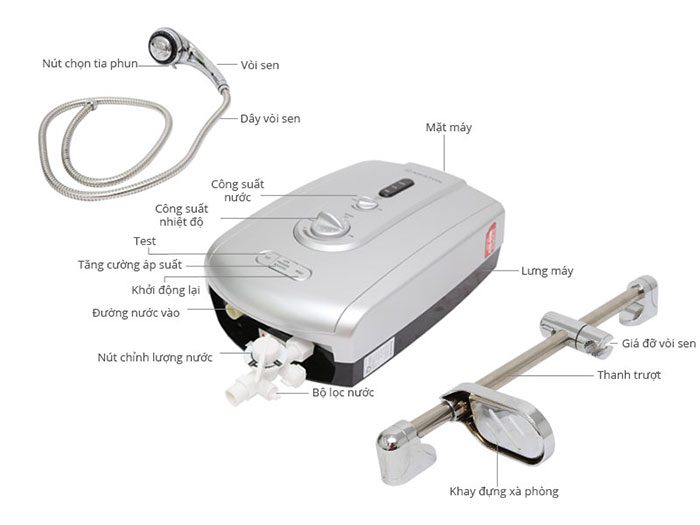 Máy nước nóng Ariston BE-4522EP 4.5 kW (Bạc) - Hàng chính hãng