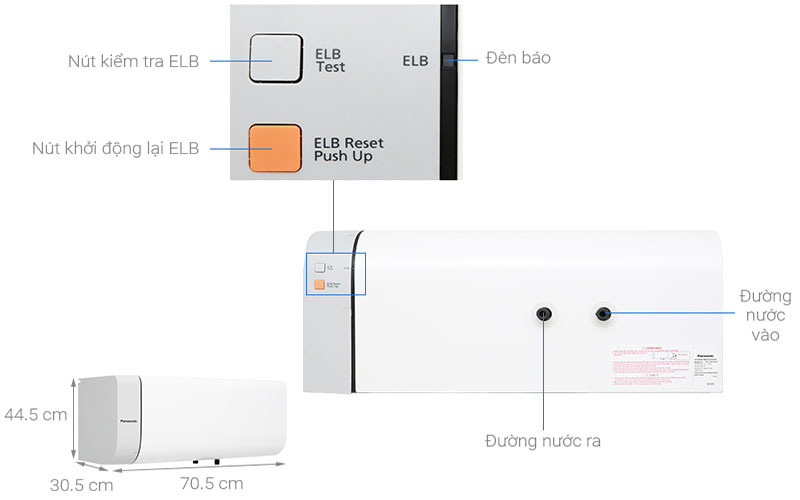 Máy nước nóng Panasonic DH-30HAMVW - Hàng chính hãng
