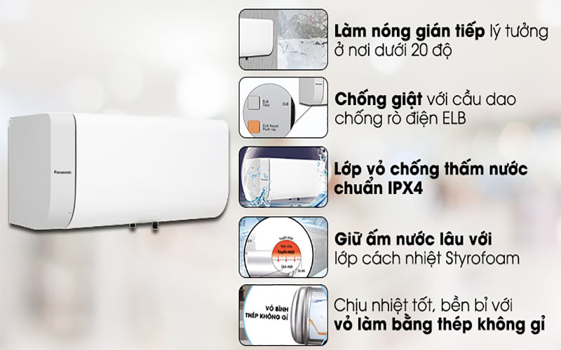 Máy nước nóng Panasonic DH-30HAMVW - Hàng chính hãng