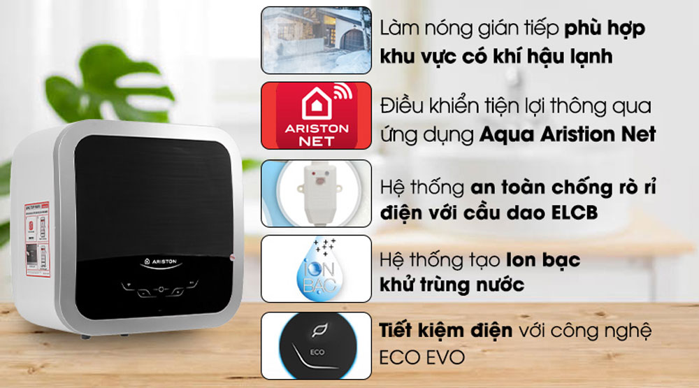 Máy nước nóng Ariston 30 lít AN2 30 TOP WIFI  - Hàng chính hãng