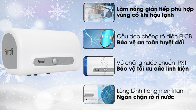 Máy nước nóng gián tiếp Ferroli QQ EVO 15L SE - Hàng chính hãng