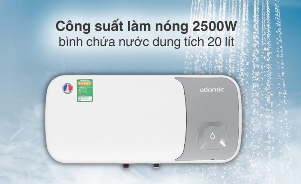 Bình nóng lạnh gián tiếp Atlantic SWH 20H M-6 AMI SLIM - Hàng chính hãng