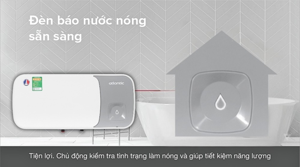 Bình nóng lạnh gián tiếp Atlantic SWH 20H M-6 AMI SLIM - Hàng chính hãng