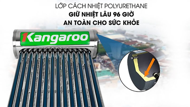 Máy nước nóng năng lượng mặt trời Kangaroo GD2020 - Hàng chính hãng
