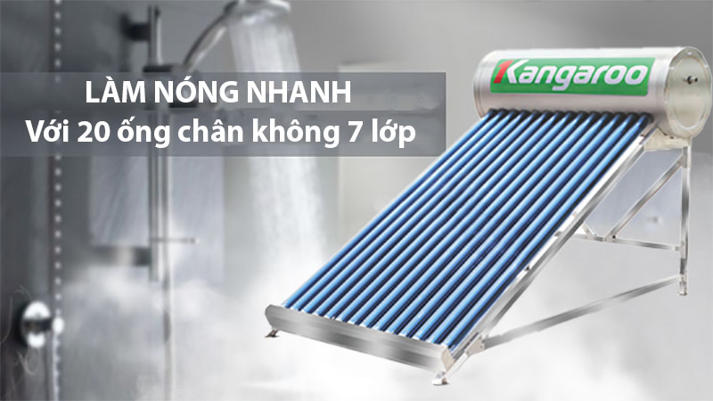Máy nước nóng năng lượng mặt trời Kangaroo PT2022 - Hàng chính hãng