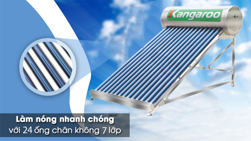 Máy nước nóng năng lượng mặt trời Kangaroo PT2426 - Hàng chính hãng
