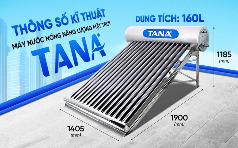 Máy nước nóng năng lượng mặt trời Tân Á TA-GO 58-16 - Hàng chính hãng