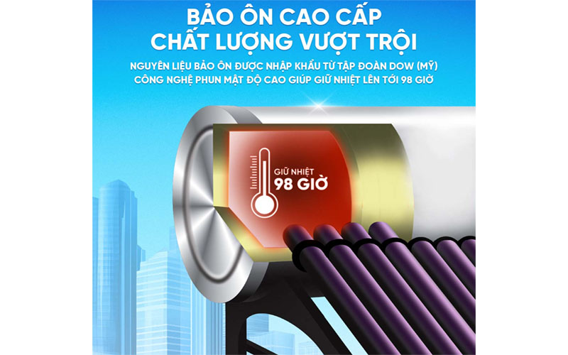 Máy nước nóng năng lượng mặt trời Tân Á TA-GO 58-16 - Hàng chính hãng
