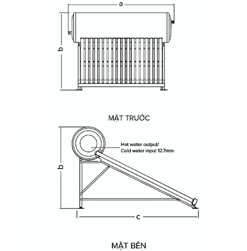 Máy nước nóng năng lượng mặt trời Ariston ECO2 1812 25 TNSS - Hàng chính hãng