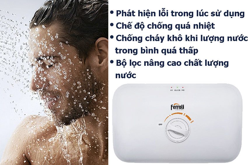 Máy nước nóng trực tiếp Ferroli FS-4.5TE - Hàng chính hãng