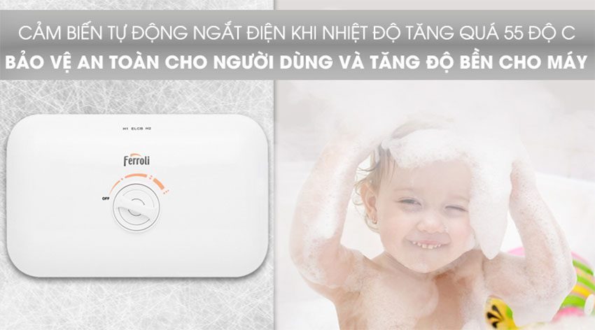 Máy nước nóng trực tiếp Ferroli Rita FS-4.5TE - Hàng chính hãng