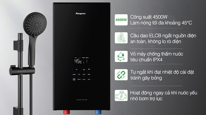 Máy nước nóng trực tiếp Kangaroo KGWD45P1 - Hàng chính hãng