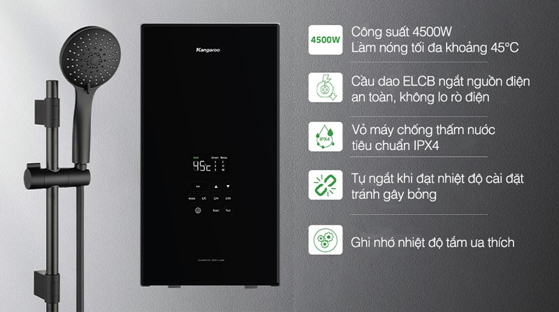 Máy nước nóng trực tiếp Kangaroo KGWD45N1 - Hàng chính hãng