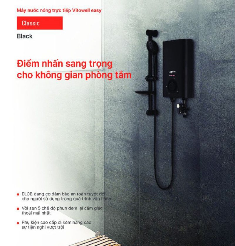 Máy nước nóng trực tiếp Viessmann C145P-V Black - Hàng chính hãng