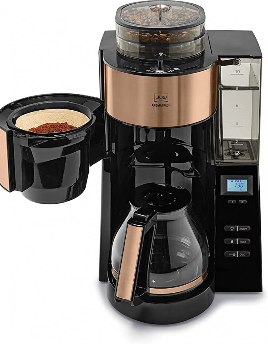 Máy pha cà phê giấy lọc Melitta AromaFresh Glass copper - Hàng chính hãng