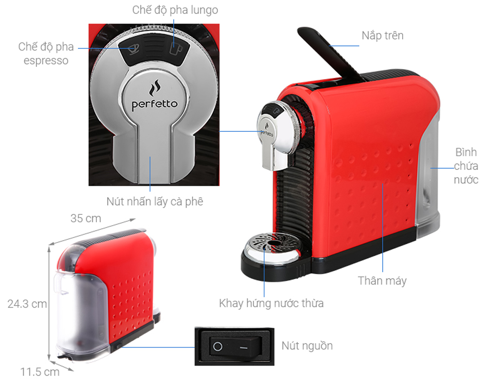 Máy pha cà phê Delonghi Espresso Perfetto P.08 - Hàng chính hãng
