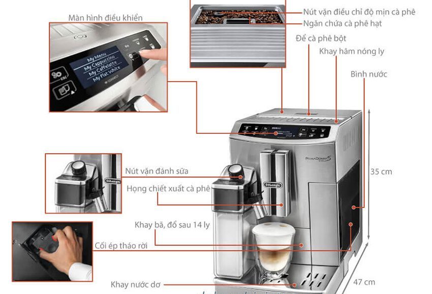 Máy pha cafe tự động Capucino Delonghi Ecam 510.55 - Hàng chính hãng