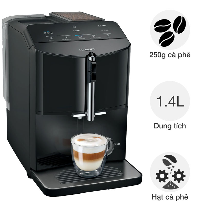 Máy pha cafe tự động Siemens TF301E09 EQ300 - Hàng chính hãng