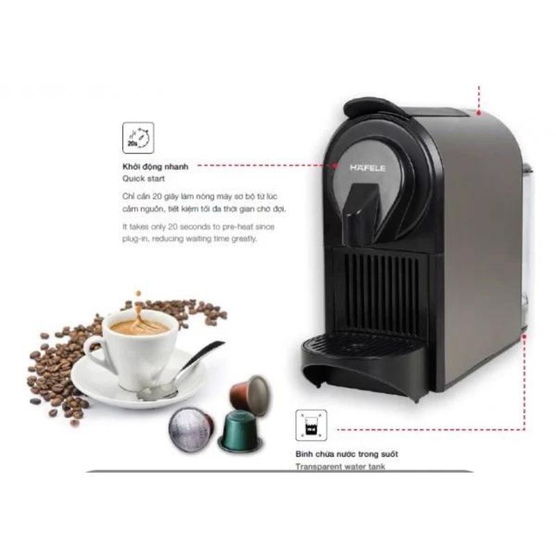 Máy pha cà phê dạng viên nén Hafele HS-C31S 535.43.021 - Hàng chính hãng