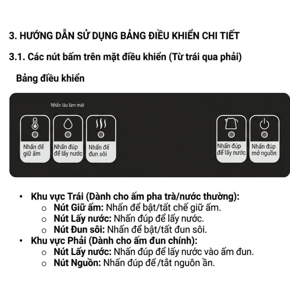 Máy pha trà nước nóng để bàn Fujihome TB503T - Hàng chính hãng