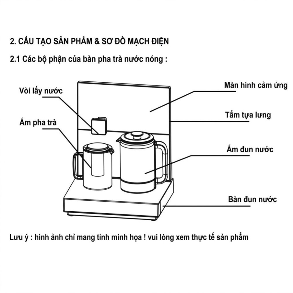 Máy pha trà nước nóng để bàn Fujihome TB503T - Hàng chính hãng