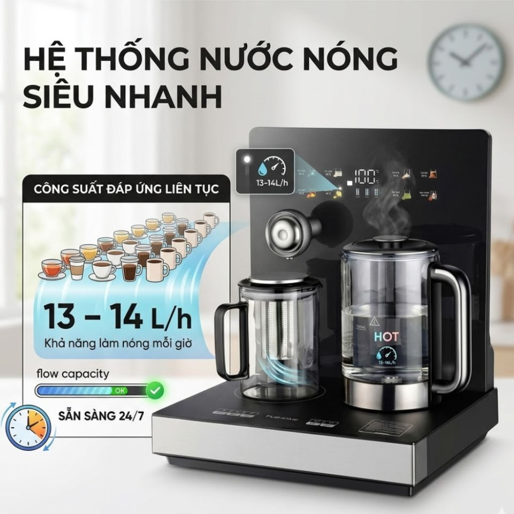 Máy pha trà nước nóng để bàn Fujihome TB503T - Hàng chính hãng