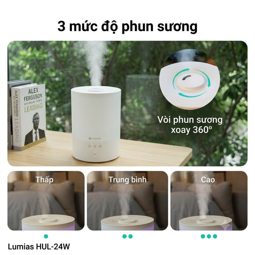 Máy phun sương tạo ẩm Lumias HUL-24W - Hàng chính hãng