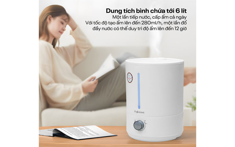 Máy phun sương tạo ẩm, xông tinh dầu Fujihome HM06M - Hàng chính hãng