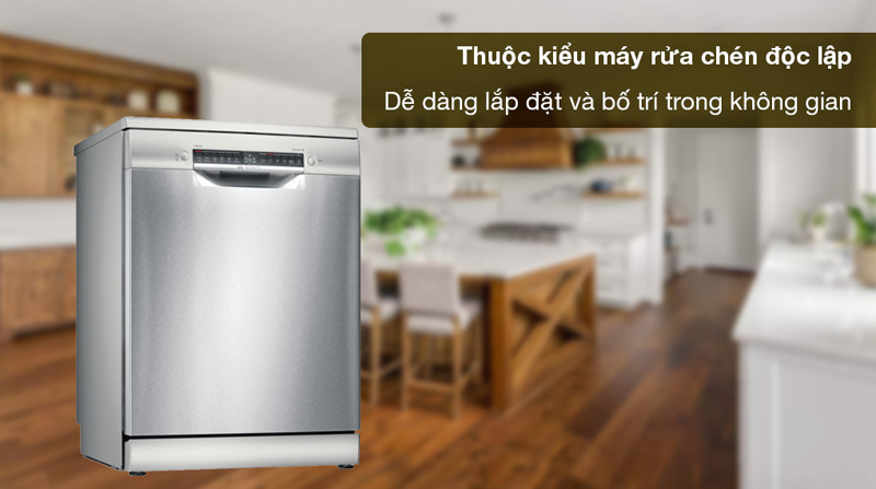 Máy rửa chén độc lập Bosch SMS4HMI07E - Hàng chính hãng