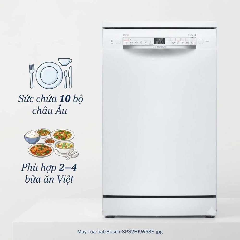 Máy rửa bát độc lập Bosch SPS2HKW58E Series 2 - Hàng chính hãng