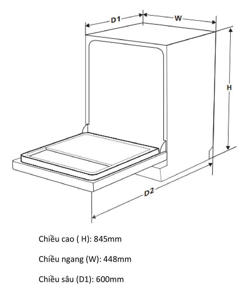 Máy rửa bát Canzy CZ-P1036R - Hàng chính hãng