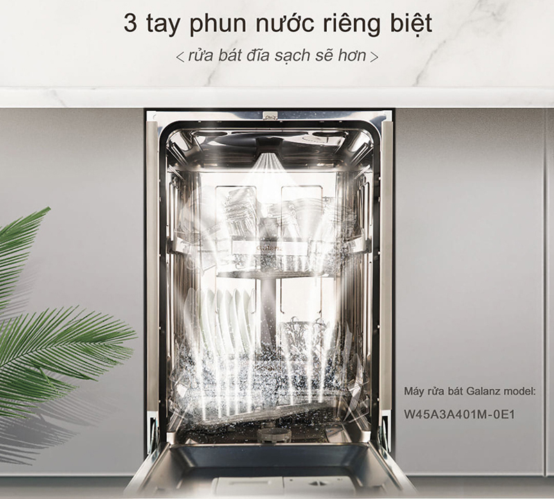 Máy rửa bát Galanz W45A3A401M-0E1(B) - Hàng chính hãng