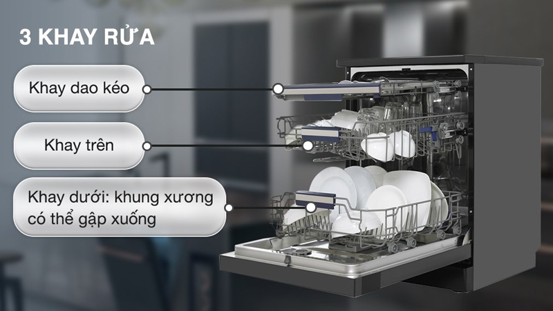 Máy rửa chén độc lập Hafele HDW-F605B (535.29.660) - Hàng chính hãng