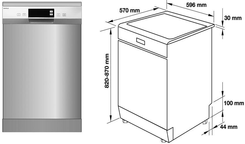 Máy rửa bát Hafele HDW-F60E 538.21.200 - Hàng chính hãng