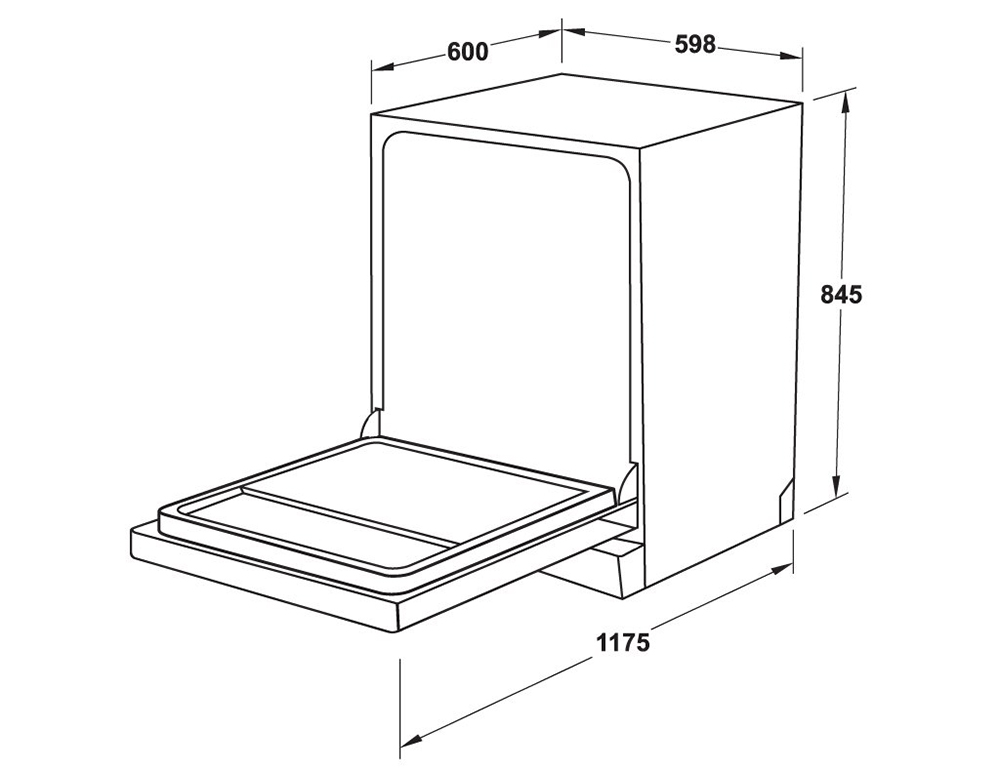 Máy rửa chén Hafele HDW-F60EB/ 538.21.310 - Hàng chính hãng