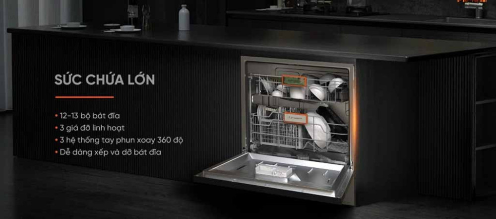 Máy rửa bát Junger DWJ-133-MS - Hàng chính hãng