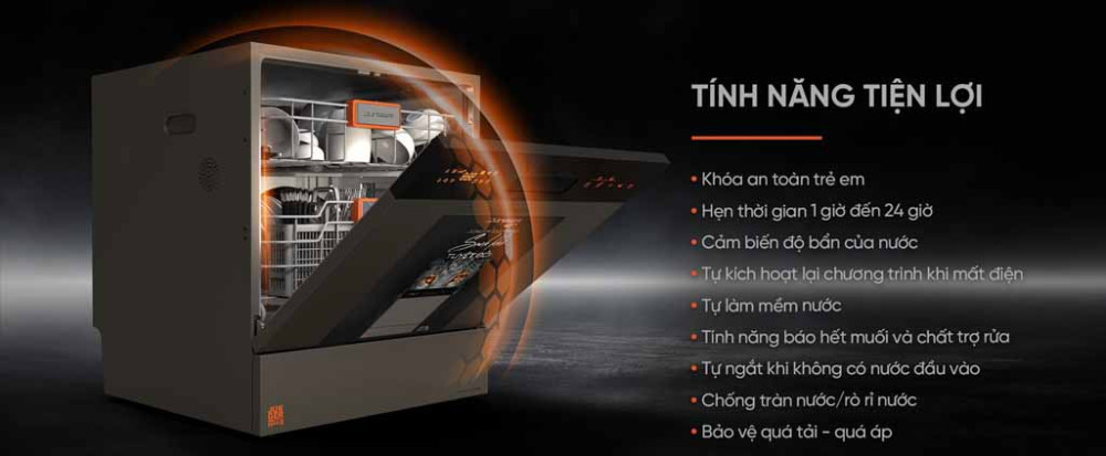 Máy rửa bát Junger DWJ-133-MS - Hàng chính hãng