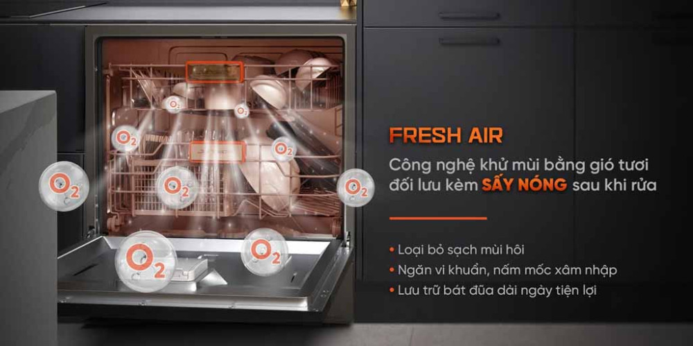 Máy rửa bát Junger DWJ-133-MS - Hàng chính hãng