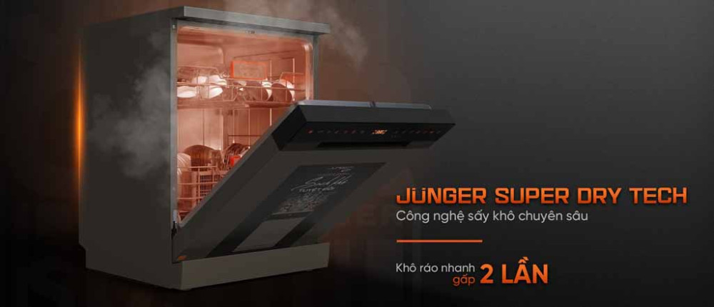 Máy rửa bát 15 bộ Junger DWJ-163-MS - Hàng chính hãng