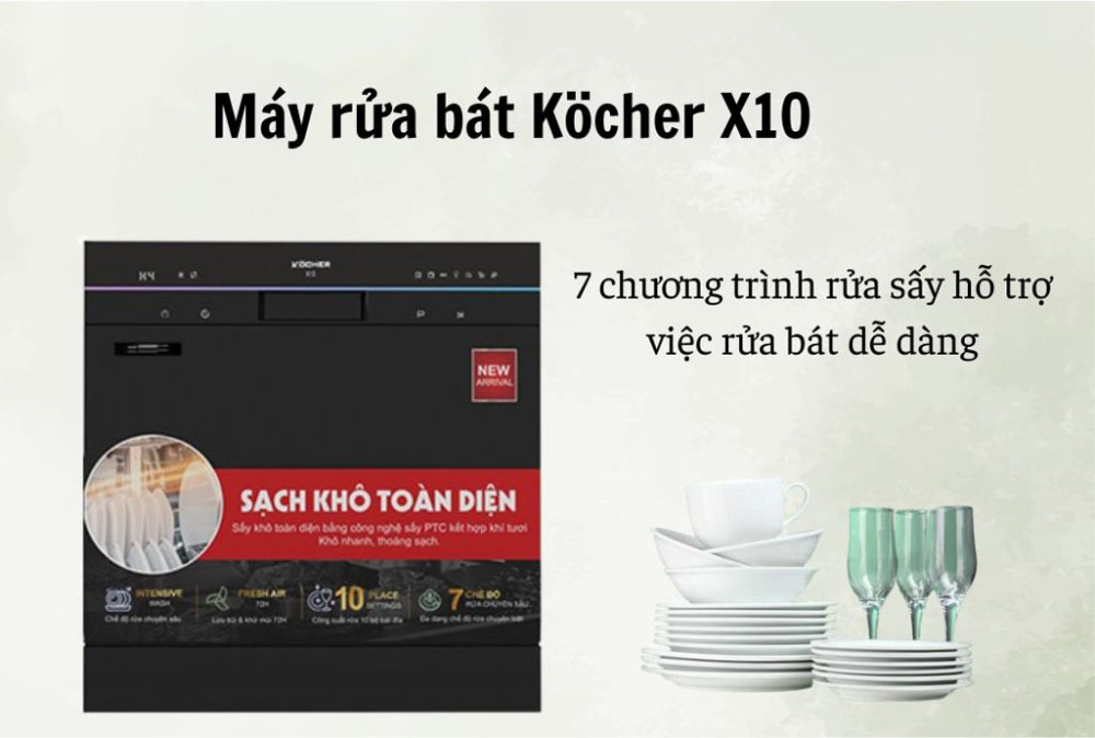 Máy rửa bát Köcher X10 - Hàng chính hãng