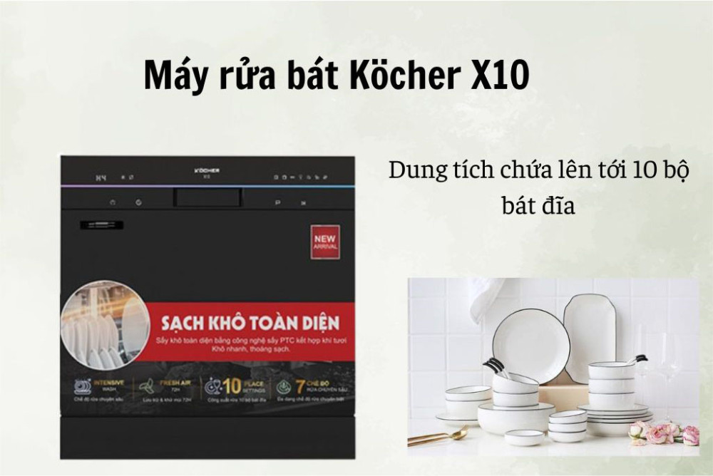 Máy rửa bát Köcher X10 - Hàng chính hãng