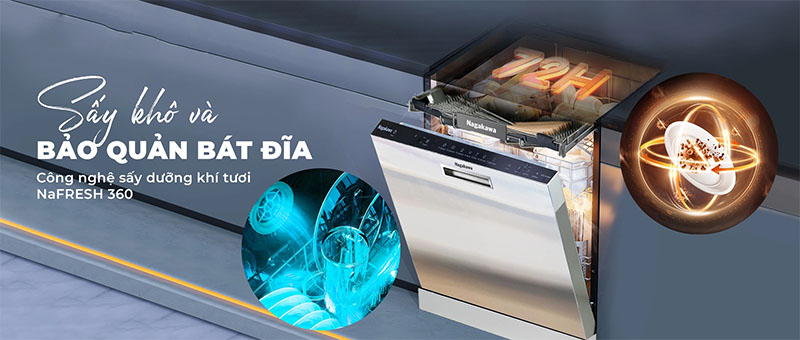 Máy rửa bát Nagakawa NK15D06M - Hàng chính hãng