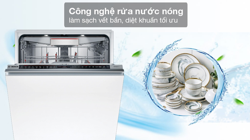 Máy rửa bát âm tủ Bosch SMD8TCX01E - Hàng chính hãng