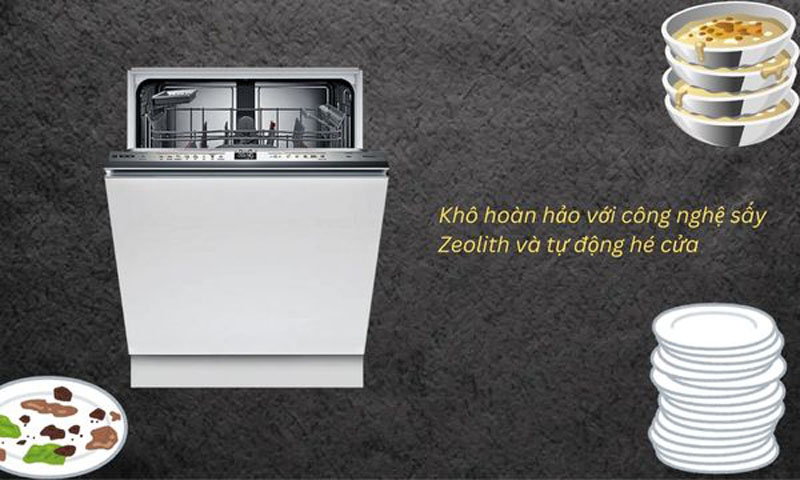 Máy rửa bát âm tủ Bosch SMV6YAX04E - Hàng chính hãng
