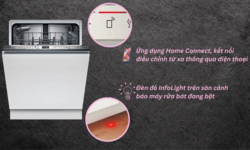 Máy rửa bát âm tủ Bosch SMV6YAX04E - Hàng chính hãng